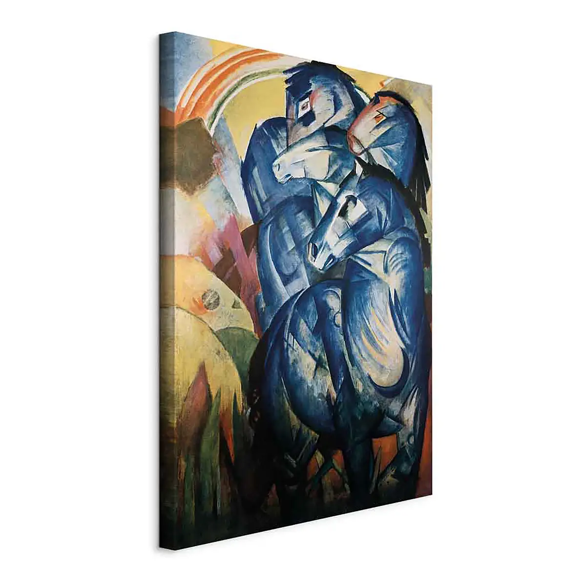 Leinwandbild The tower of blue horses Filz Beige/Beige 40 x 60cm
