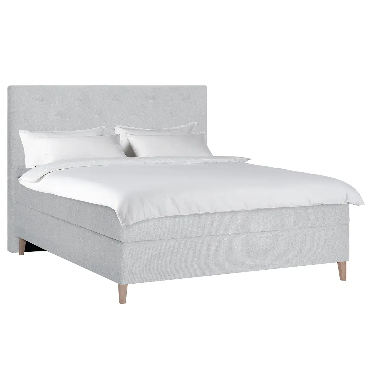 Boxspringbett Peludo 180 x 200cm Chenille Gelia Silber | Silber