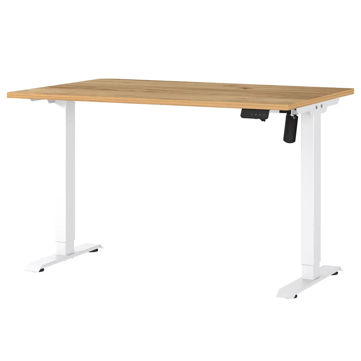 Höhenverstellbarer Schreibtisch Boras 120cm Braun/Eiche Navarra Dekor