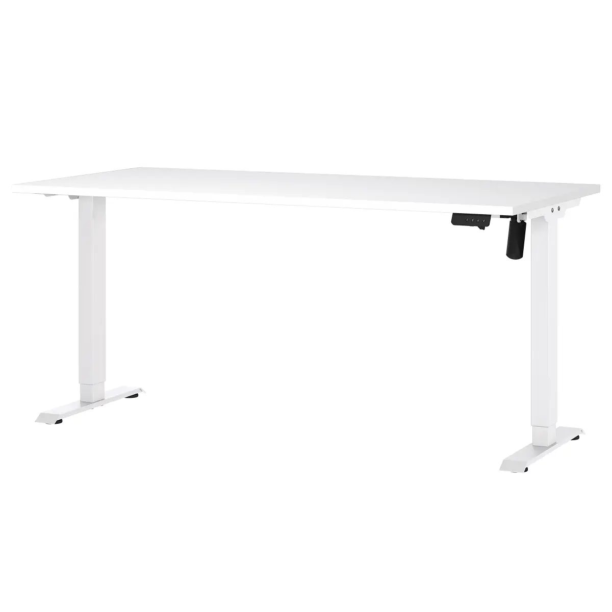 Höhenverstellbarer Schreibtisch Boras 160cm Weiß/Weiß Weiß | Weiß