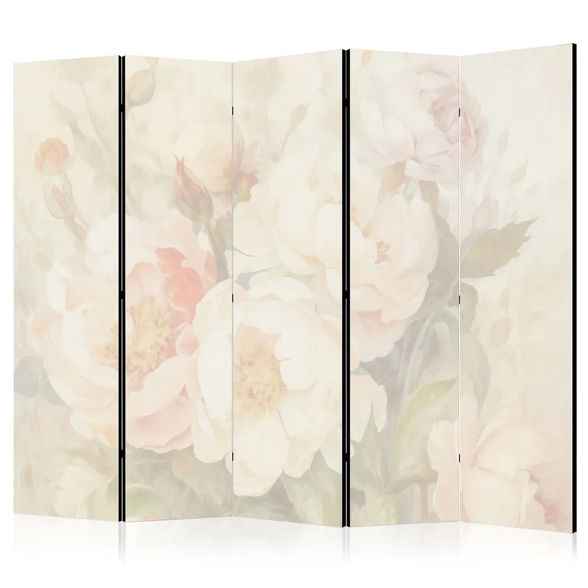 Paravent Bright Peonies | Beige