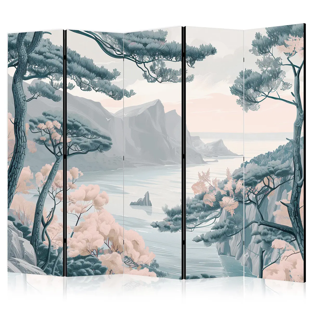 Paravent Mountainous Coast | Grau