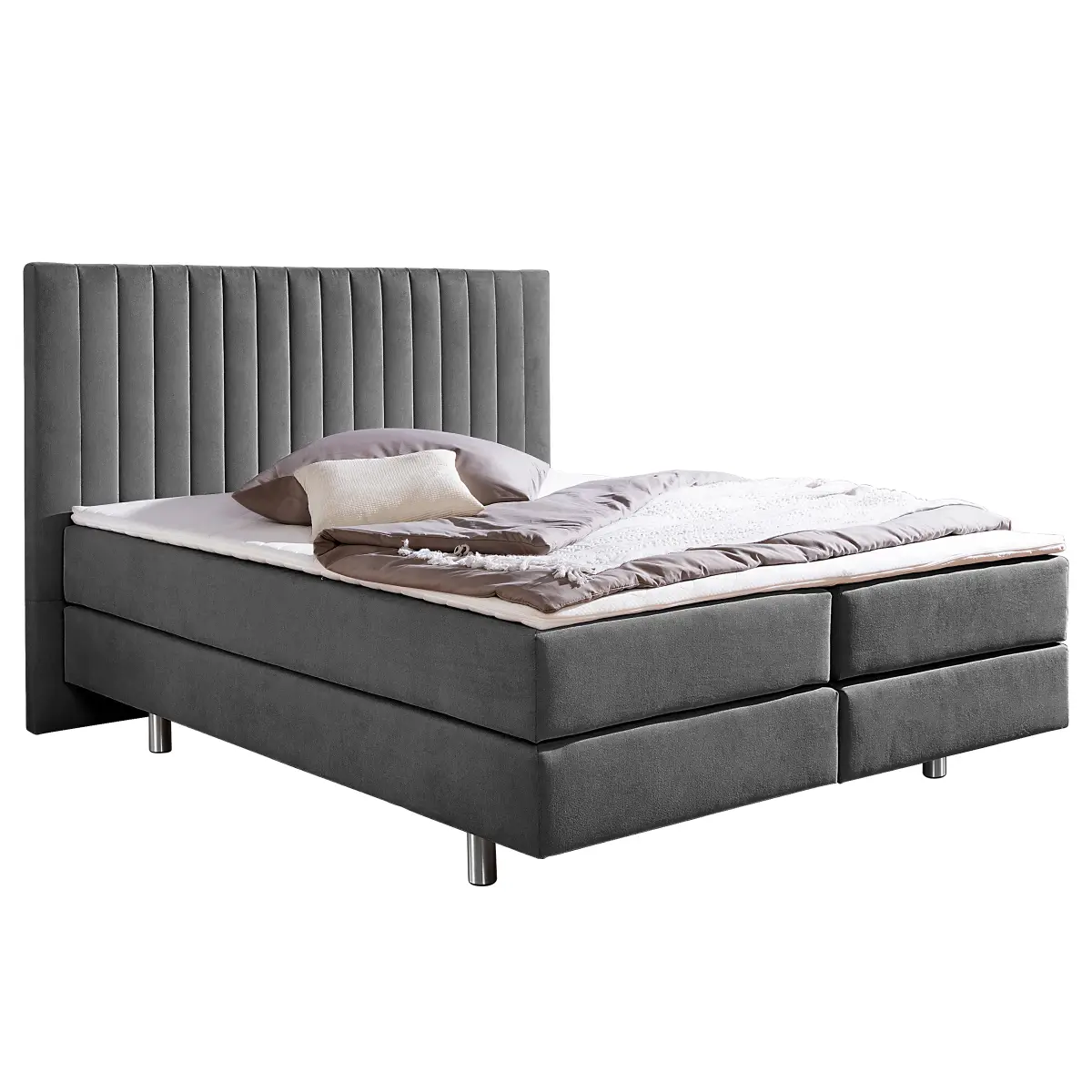 Red Living Boxspringbett Frasnito 180 x 200cm | Grau