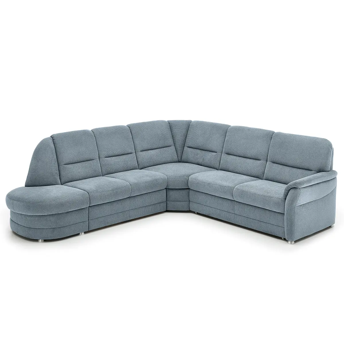 Fredriks Ecksofa mit Ottomane Porcia | Blau