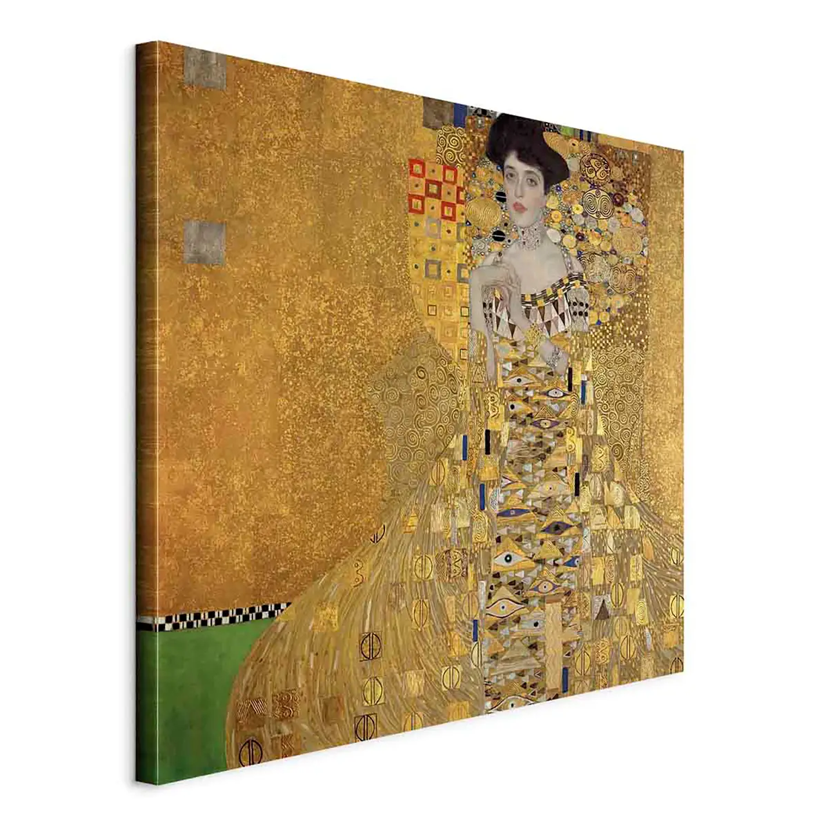 Leinwandbild Adele Bloch-Bauer I Filz Gold/Gold 80 x 80cm | Beige