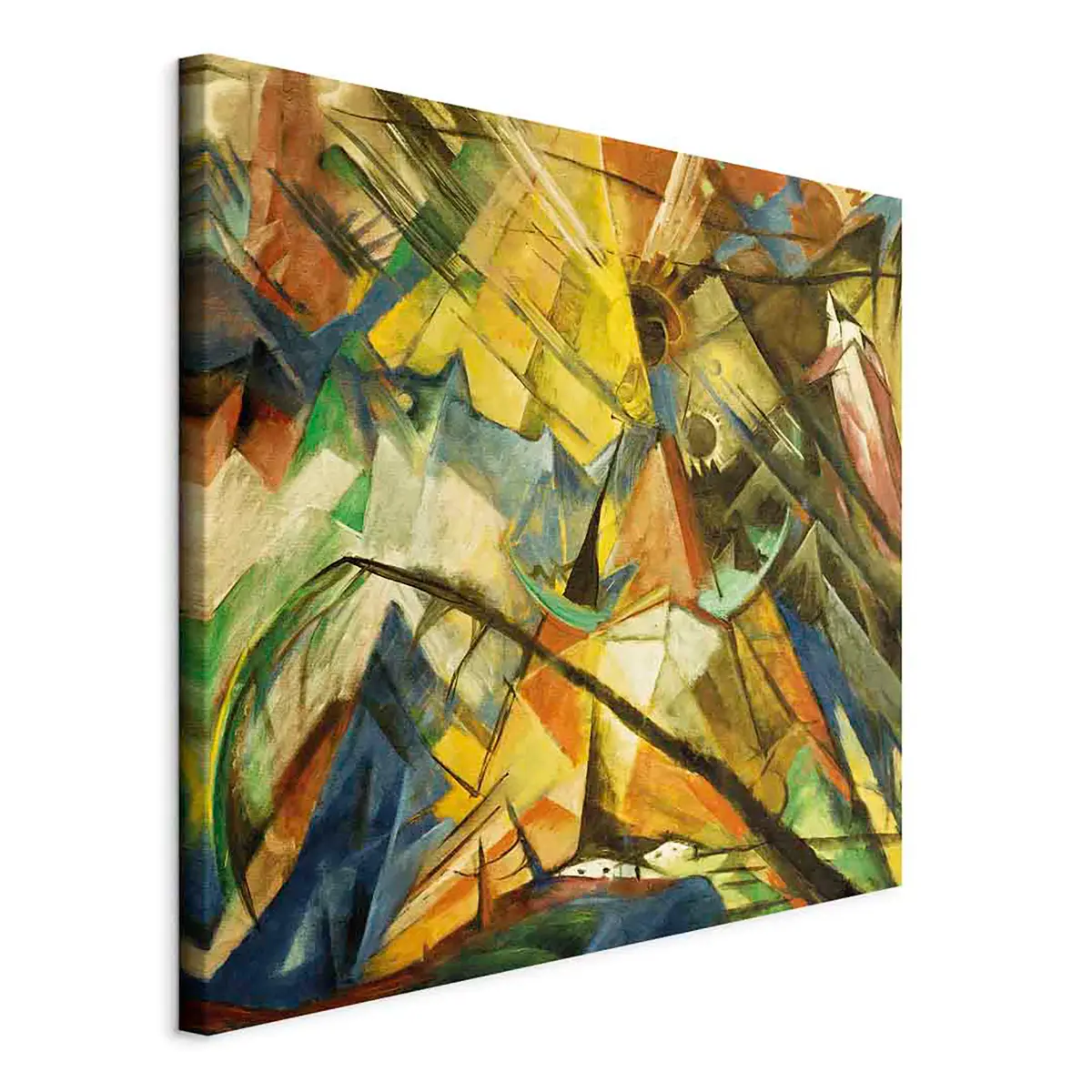 Leinwandbild Tyrol Filz Gold/Gold 80 x 80cm | Holztöne