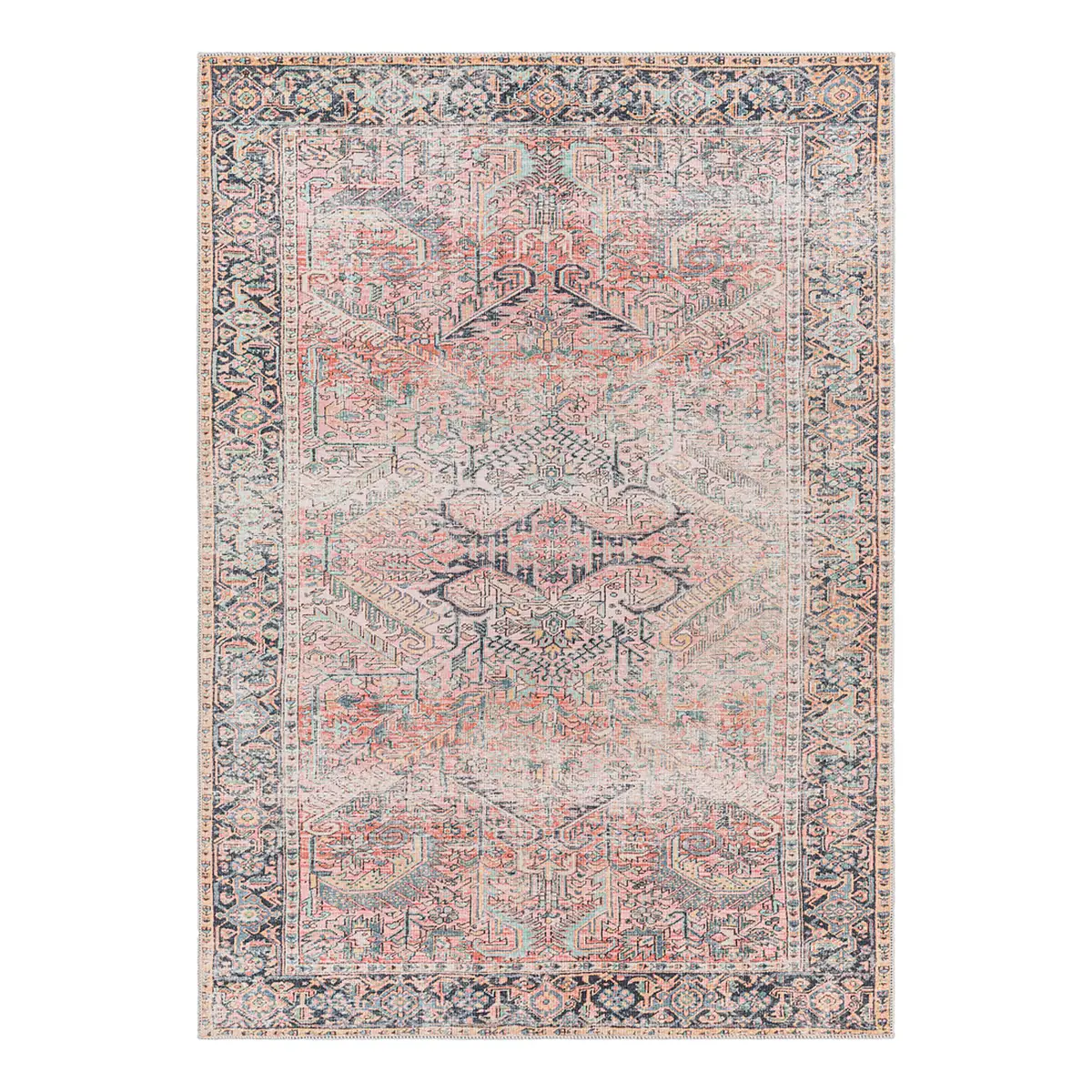 Kurzflorteppich Rotterdam Grau/Multicolor 160 x 213cm Polyester