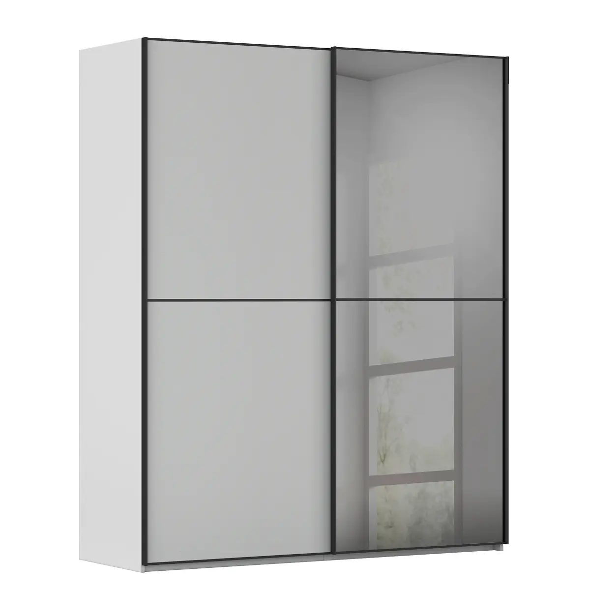 rauch Orange Schwebetürenschrank Lagaro 201cm Grau/Seidengrau Classic