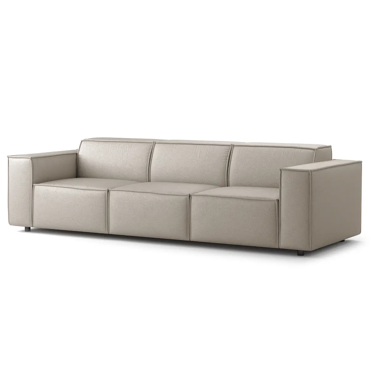 3-Sitzer Sofa Grau Webstoff Liane | Grau