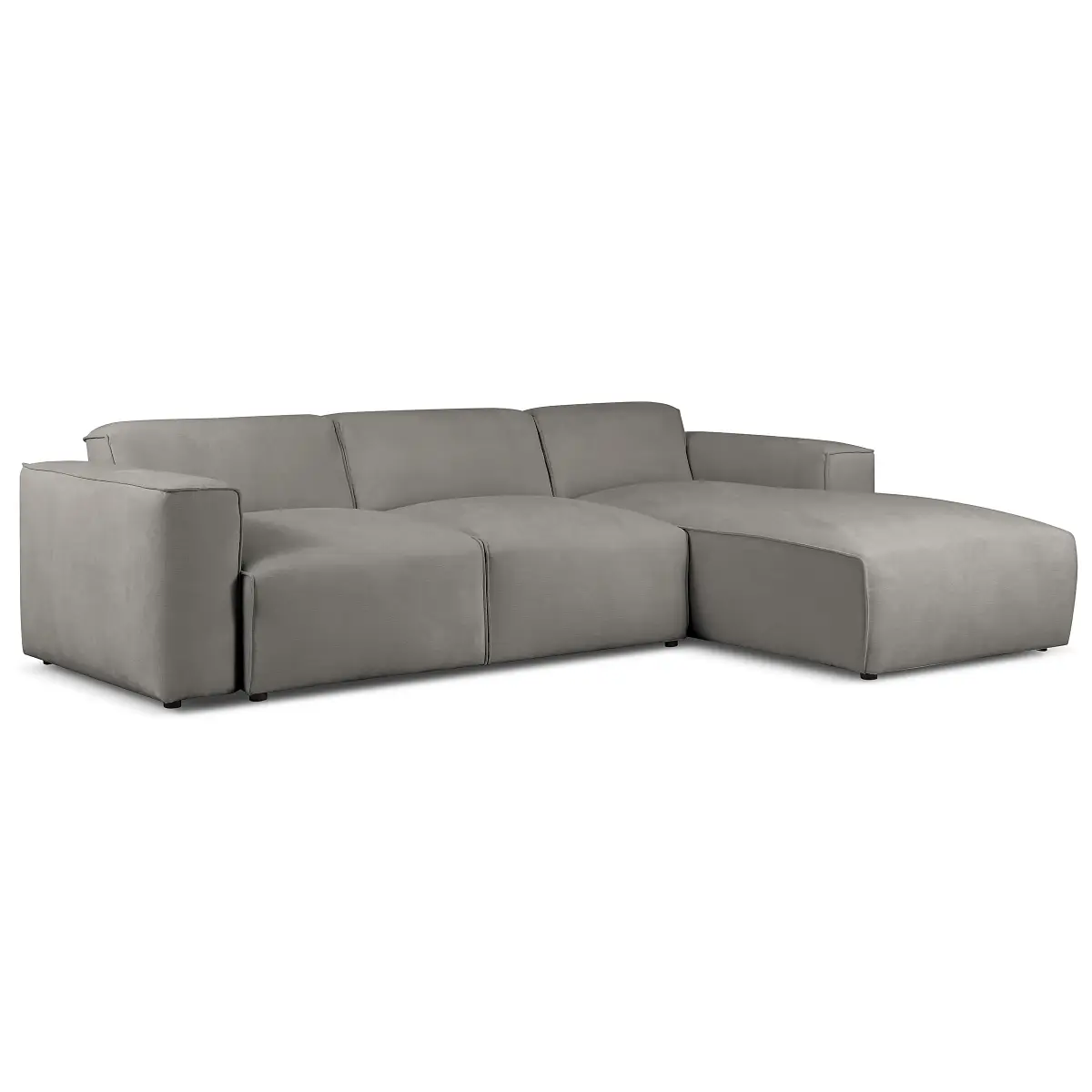 Studio Copenhagen Ecksofa mit Schlaffunktion Grau Chenille Holda