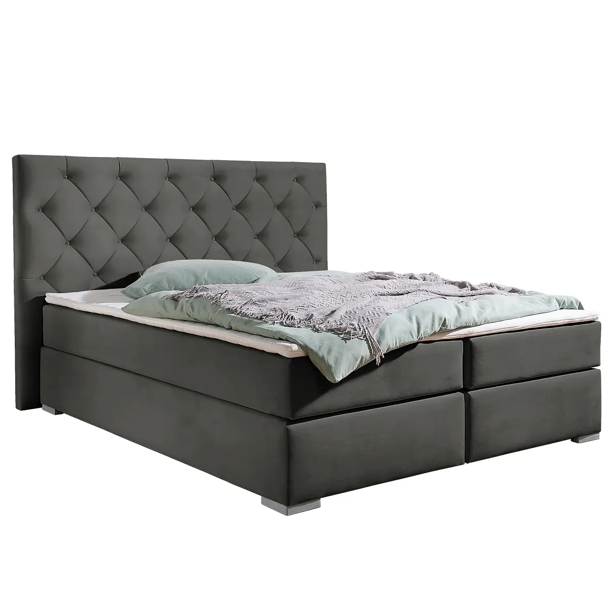 Boxspringbett Taiana | Grau