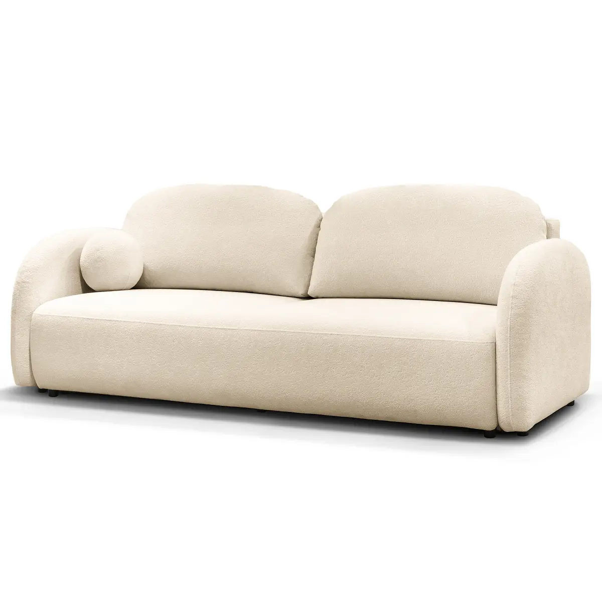 Schlafsofa mit Bettkasten Beige Chenille Beca | Beige