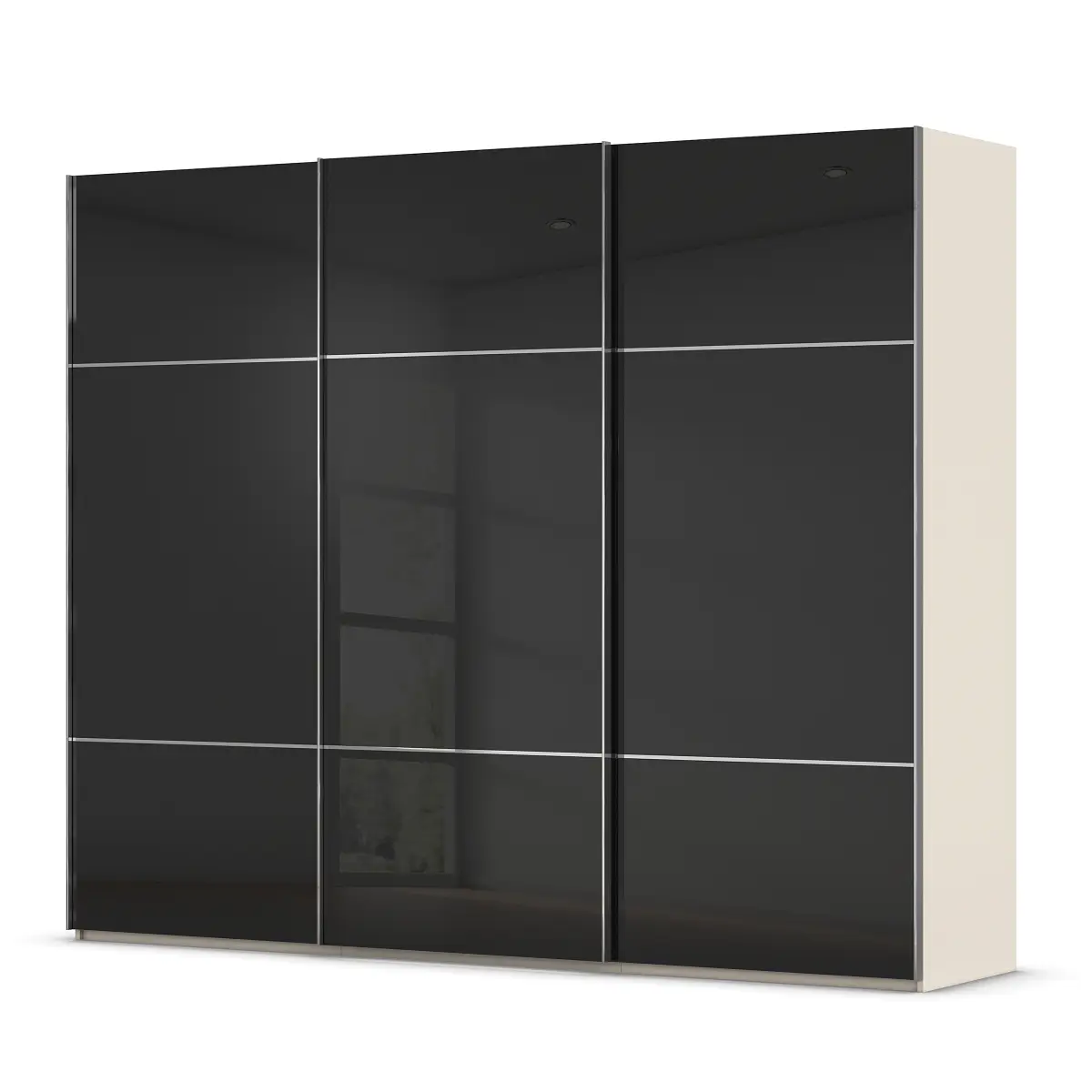 rauch Orange Schwebetürenschrank Covalo mit Glasfront 301cm