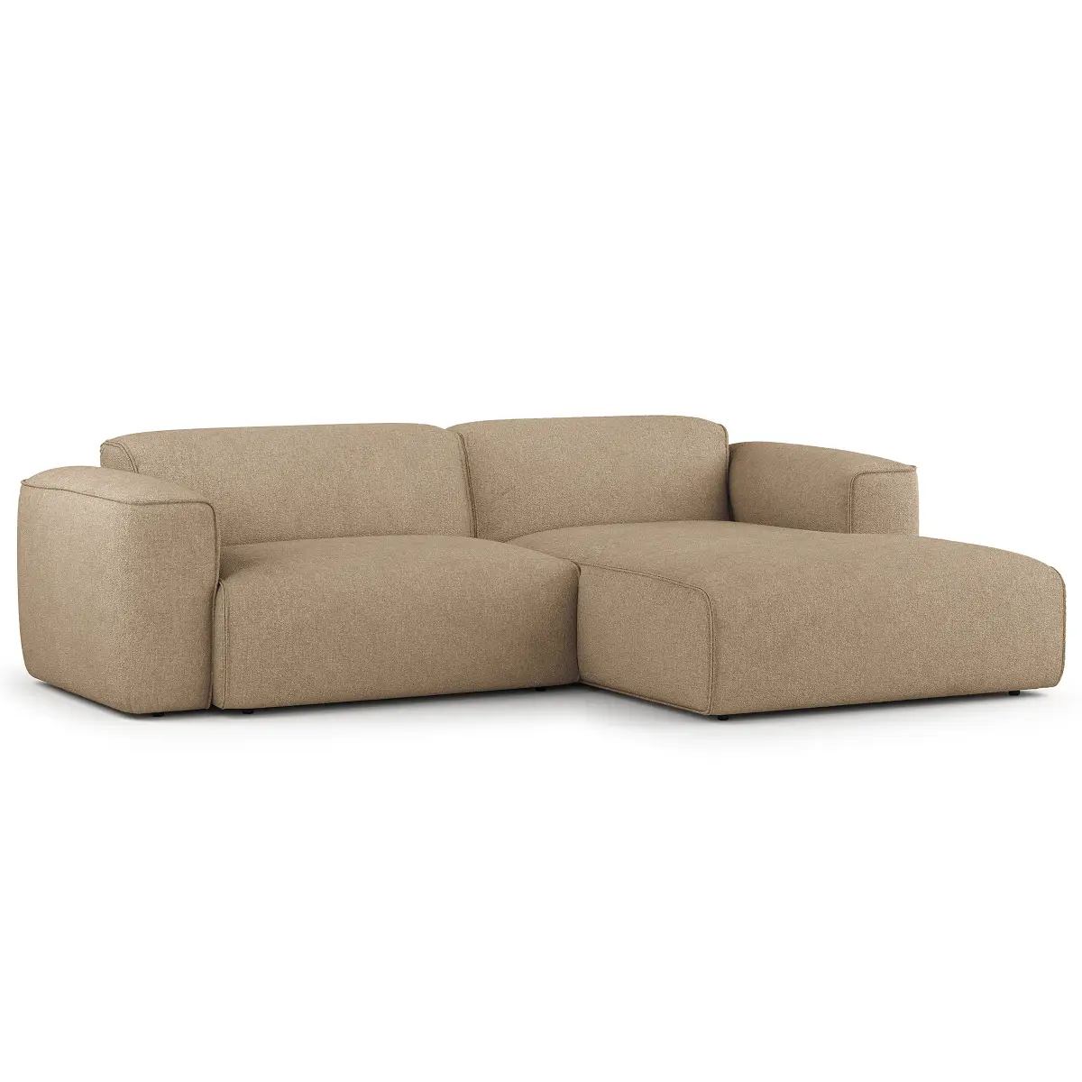Ecksofa mit XL-Longchair Helay | Beige
