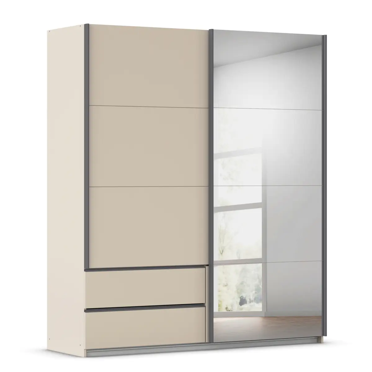 rauch Orange Schwebetürenschrank Elara 181cm Beige/Champagner mit