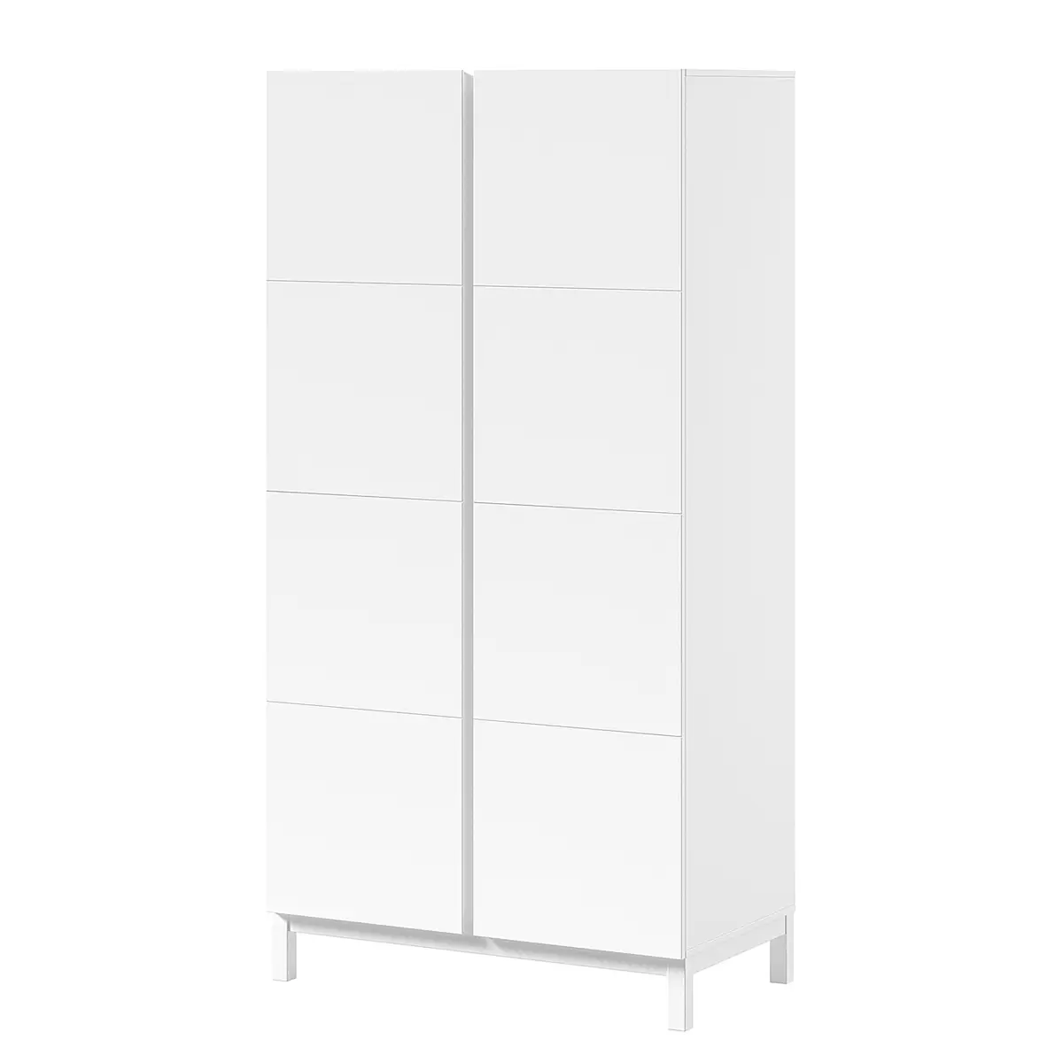Kleiderschrank Eva 99cm Weiß | Weiß