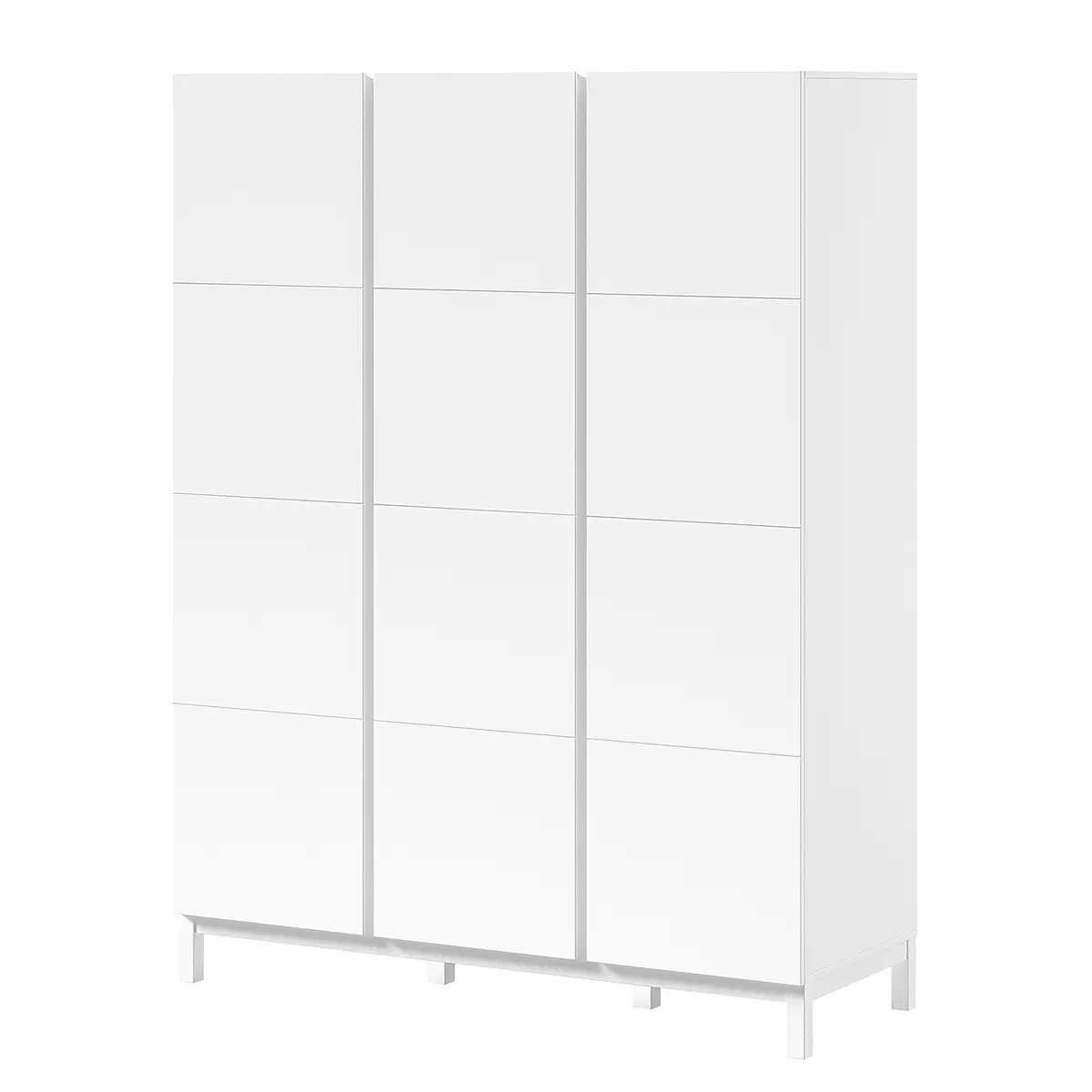 Kleiderschrank 149cm Weiß | Weiß