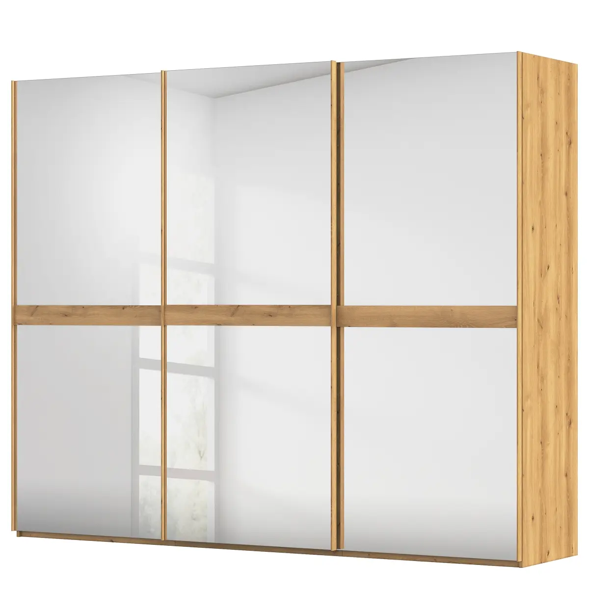 Schwebetürenschrank Scale Spiegelfront 271cm | Holztöne