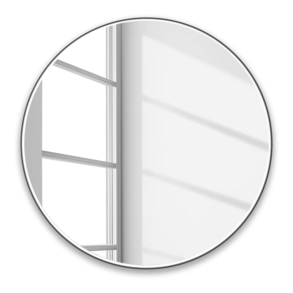Beleuchteter Spiegelschrank Nova rund 60cm Schwarz | Schwarz