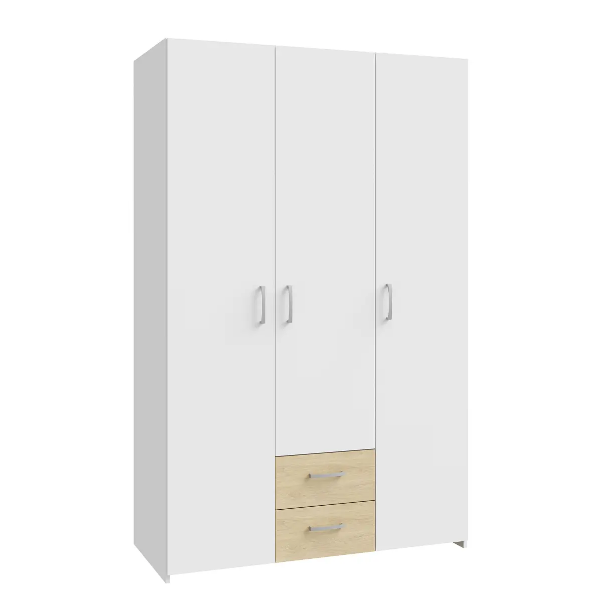 loftscape Drehtürenschrank mit Schublade 119cm | Holztöne