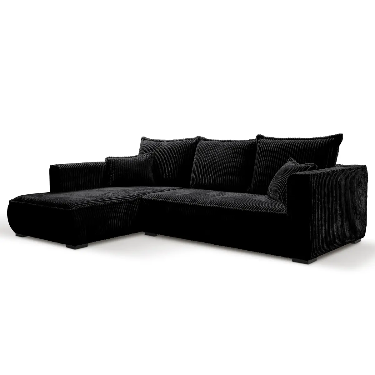 Fredriks Ecksofa mit Longchair Tila | Schwarz