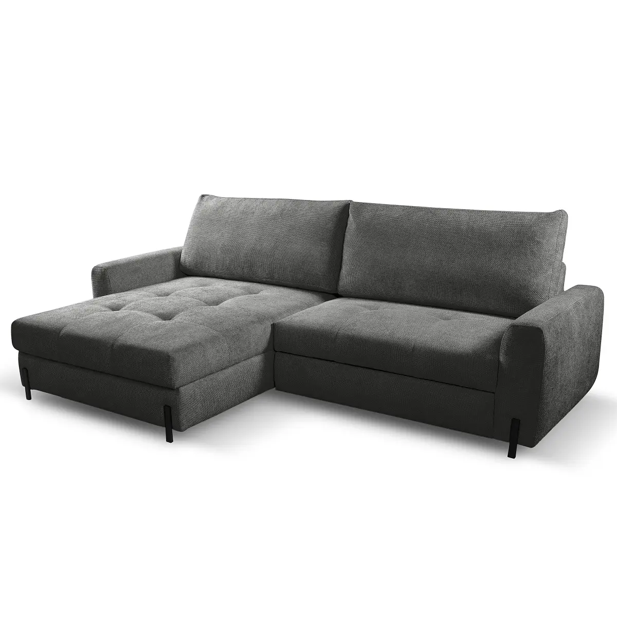 Fredriks Ecksofa mit Schlaffunktion Grau Chenille Edisa | Grau
