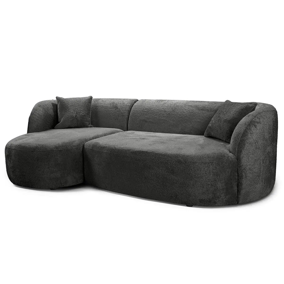 Fredriks Ecksofa mit Longchair Eudora | Schwarz