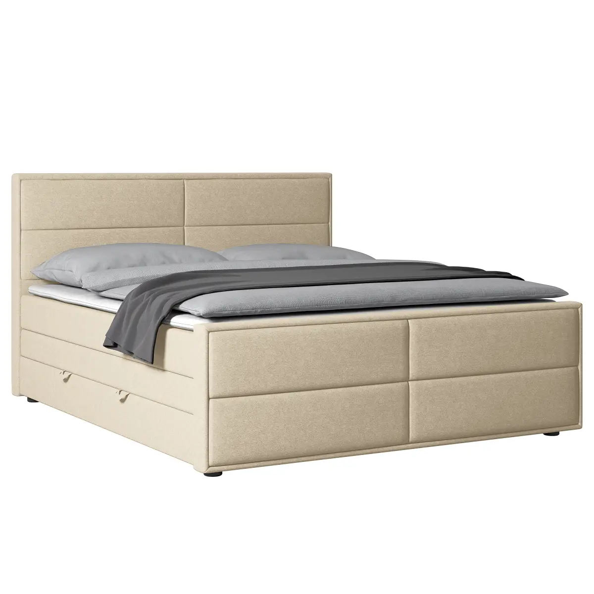 Loftscape Boxspringbett Pria 180 x 200cm Webstoff Beige H3 / H4