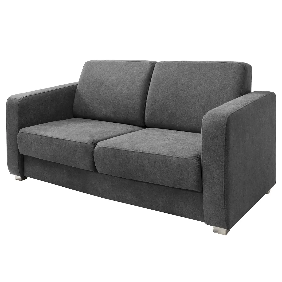 Fredriks 2-Sitzer Sofa mit Ausziehfunktion Grau Webstoff Colonia