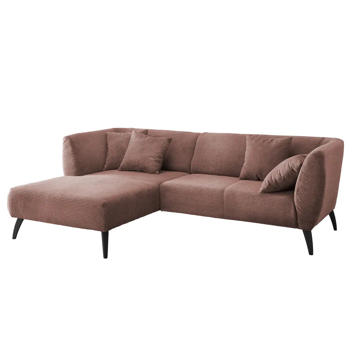 Fredriks Duana Ecksofa mit Longchair | Rosa