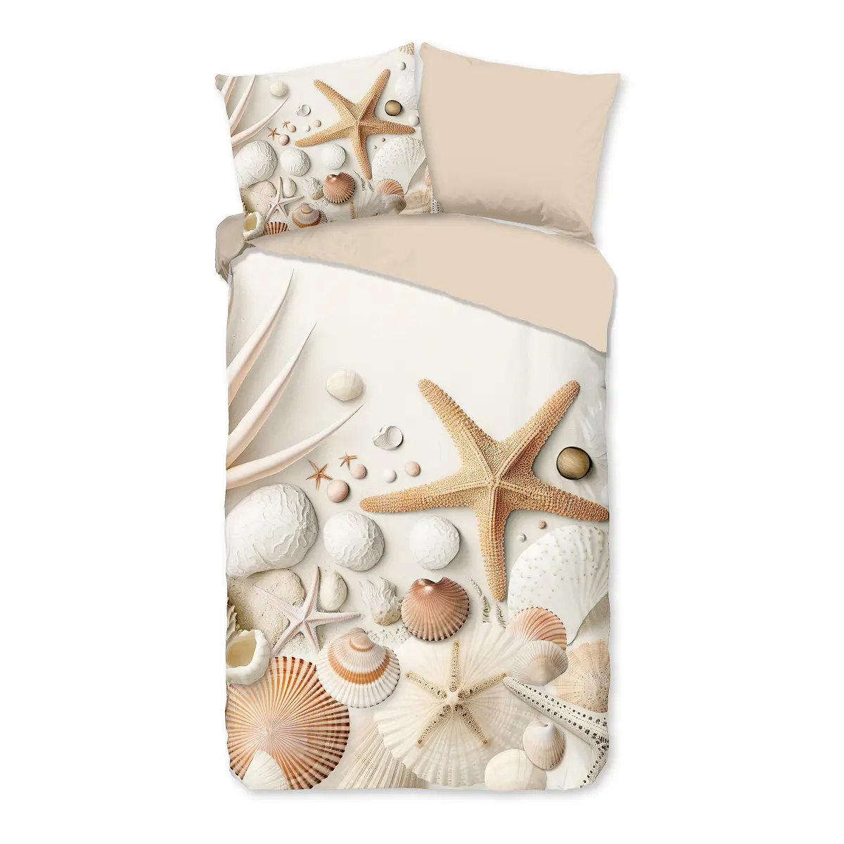 Good morning Renforcé-Bettwäsche No.33260 | Beige