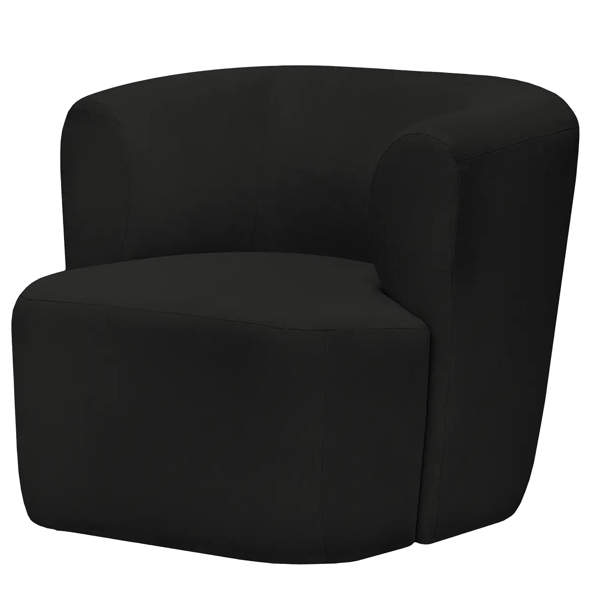 Sessel Schwarz Microfaser Sole | Schwarz