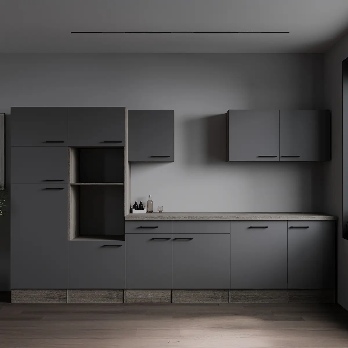 Küchenzeile Oliver 340 cm | Grau