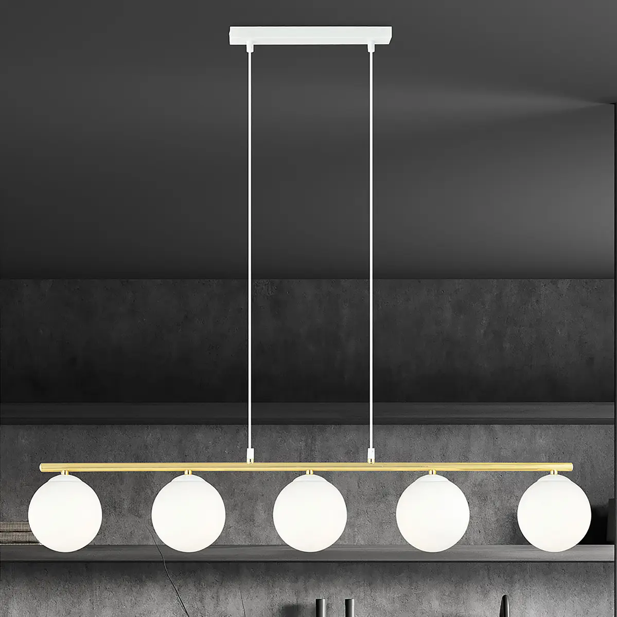 Emibig Lighting Pendelleuchte Allora | Weiß