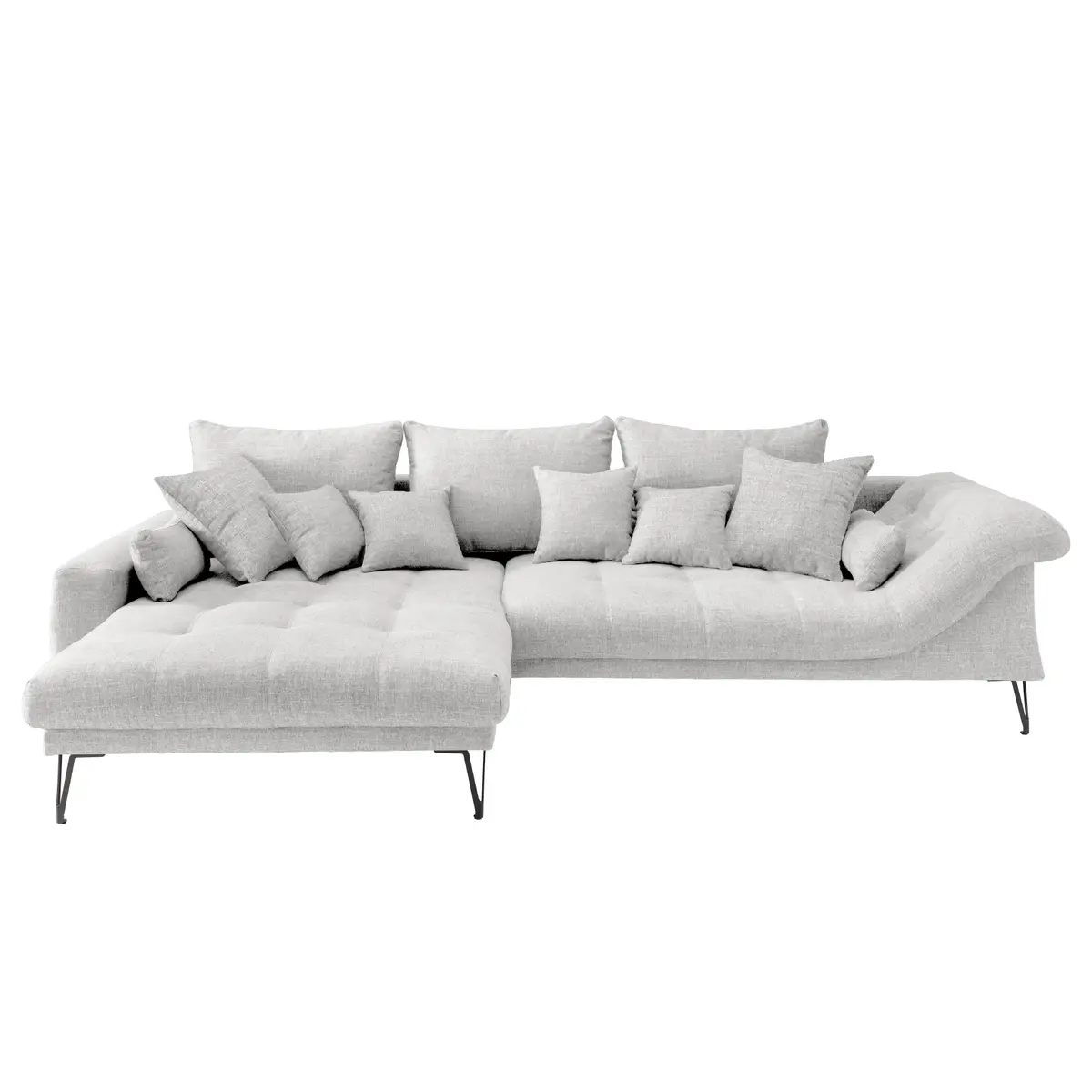 Fredriks Klasine Ecksofa mit Longchair | Weiß