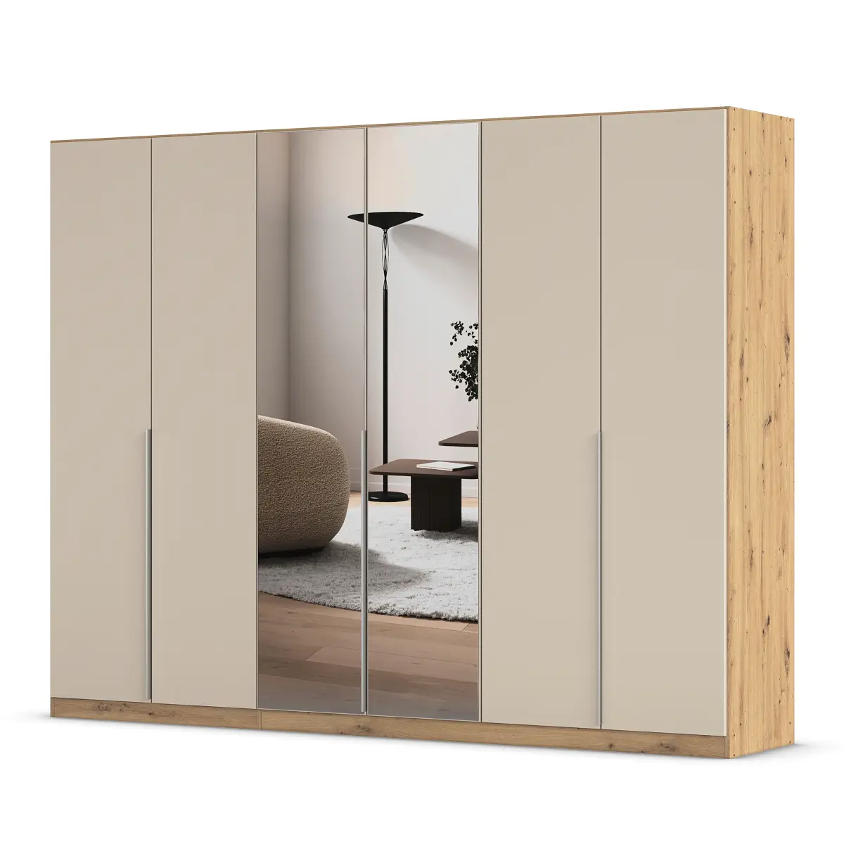 rauch Orange Drehtürenschrank Alabama | Holztöne
