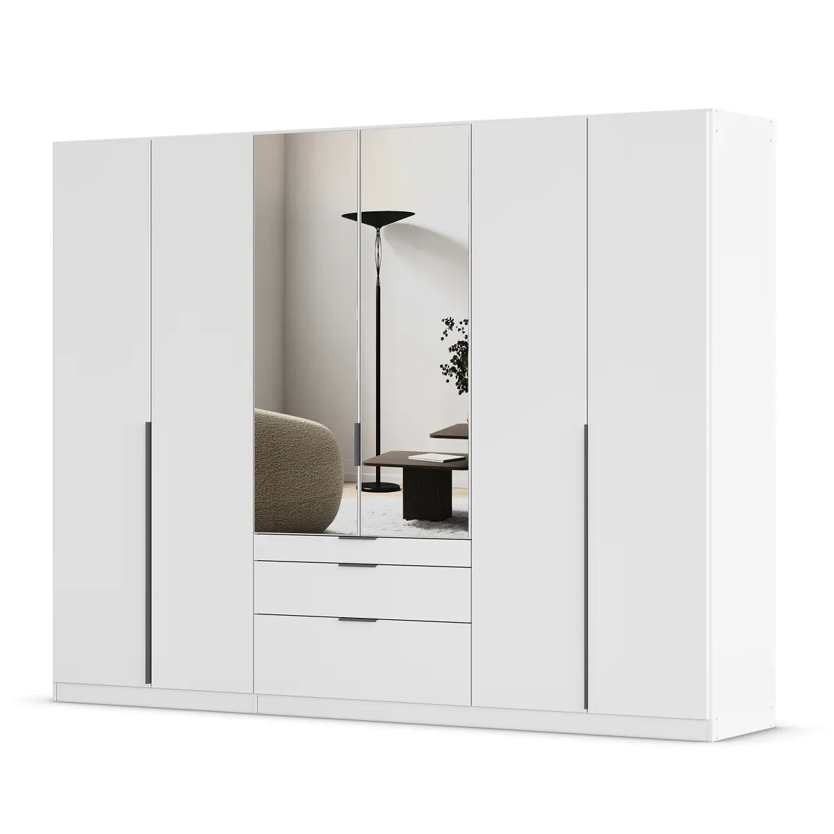 Drehtürenschrank Alabama | Weiß