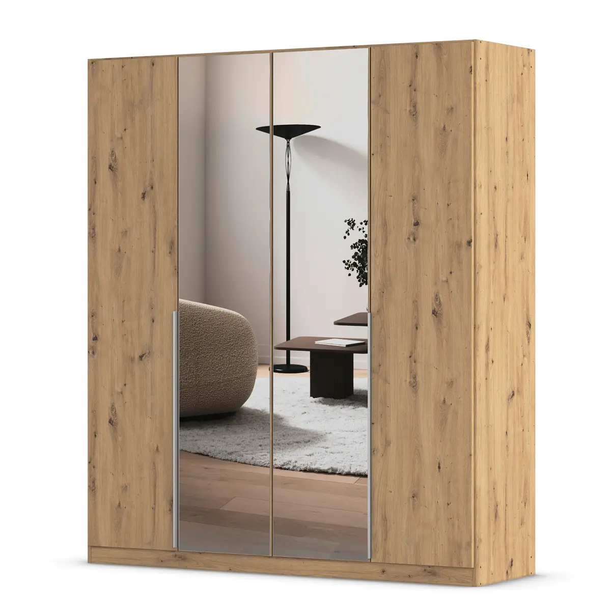 rauch Orange Drehtürenschrank Alabama | Holztöne