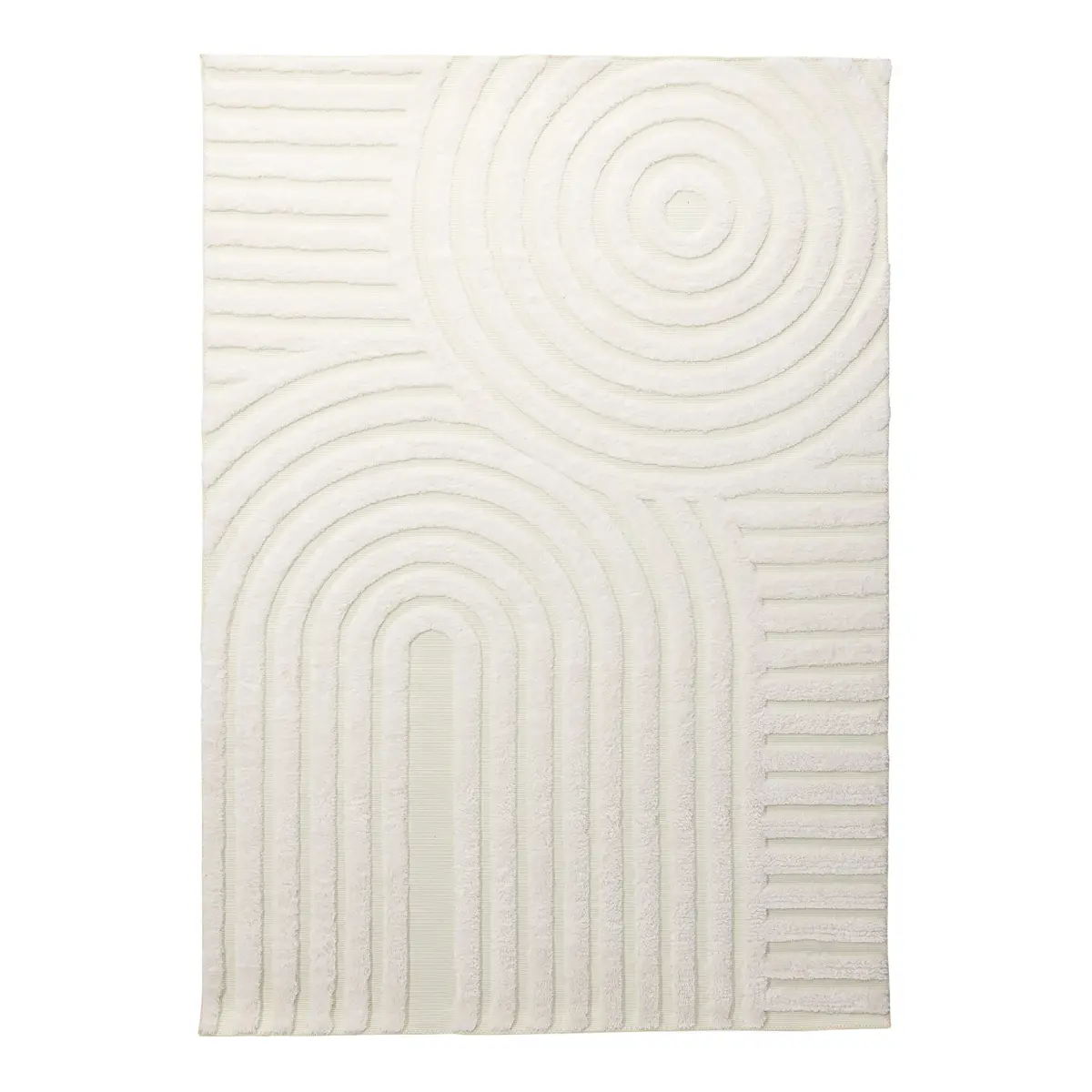 Venture design Hochflorteppich Nikita 160 x 230cm Weiß | Weiß