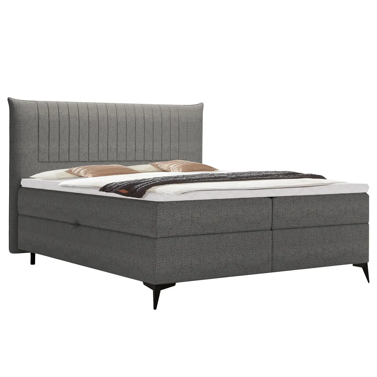 Boxspringbett Mouina | Grau