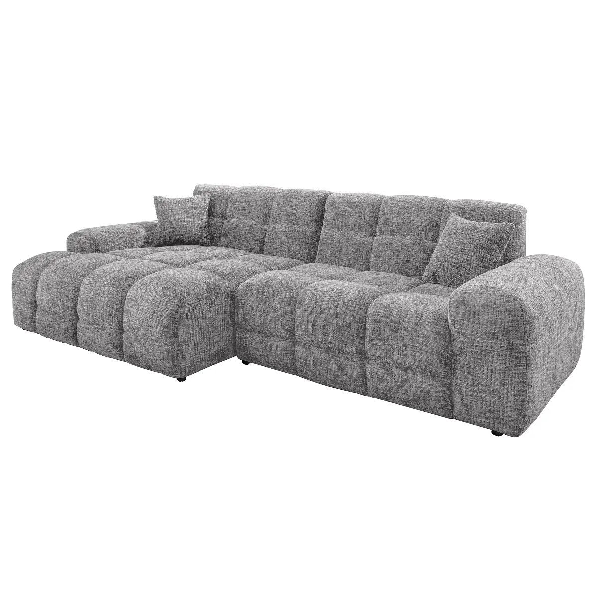 Mørteens Ecksofa mit Longchair Ruta | Silber
