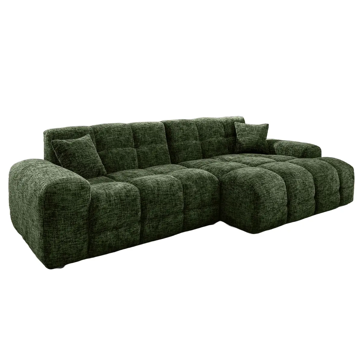Mørteens Ecksofa mit Longchair Ruta Moosgrün | Grün
