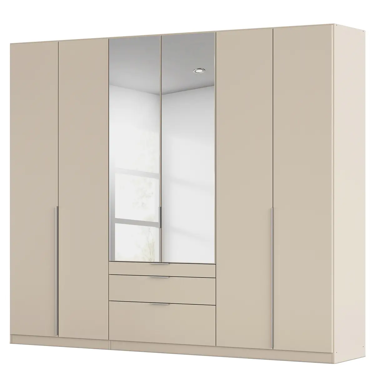 rauch Orange Kleiderschrank Alabama mit Schubladen 271 x 229cm | Beige