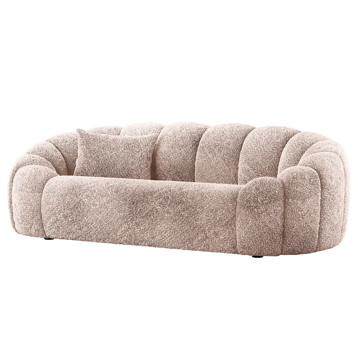 Fredriks Big-Sofa Pink Chenille Garnet | Rosa