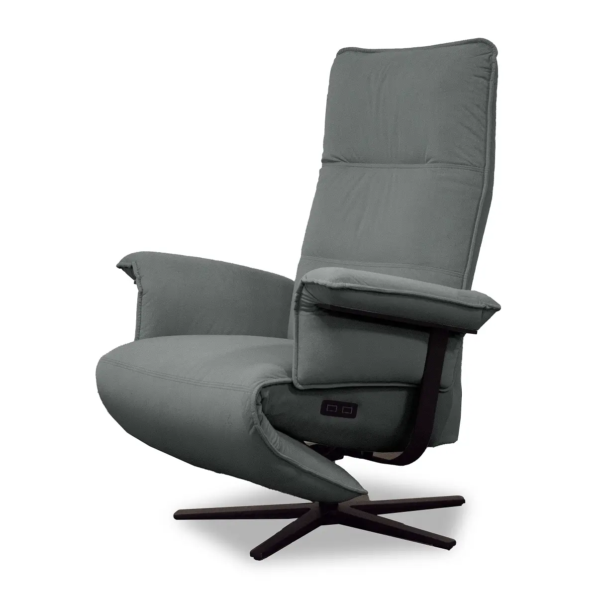 Relaxsessel Grau Samt Vaia | Grau