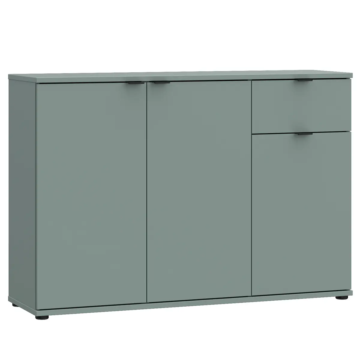 Kommode mit Schublade 120cm Grün/Mintgrau | Grau