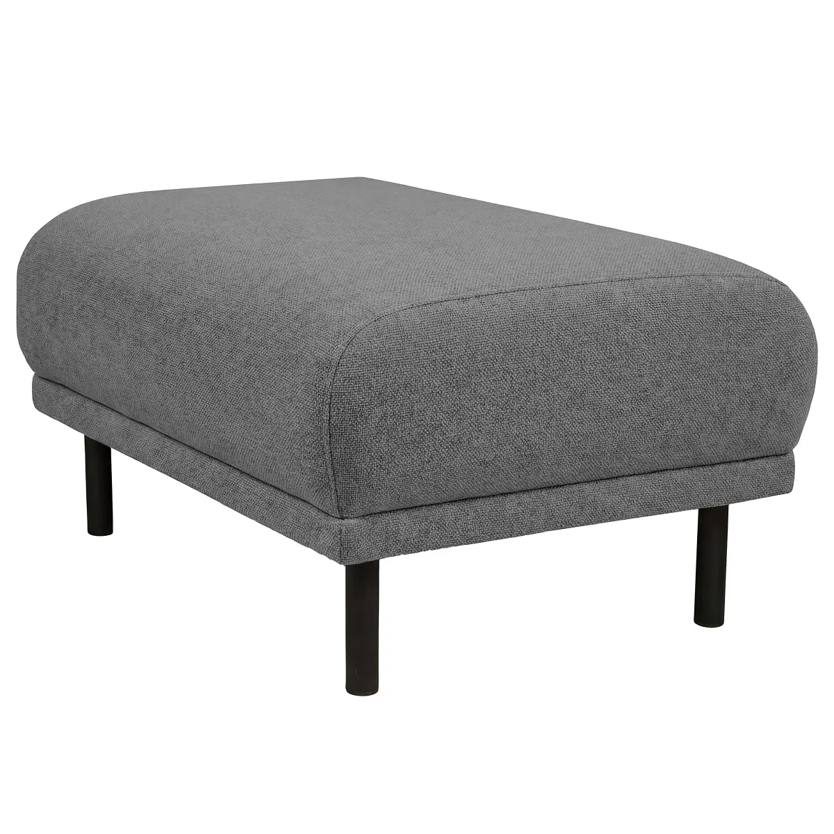 Polsterhocker Grau Webstoff Palmira | Grau