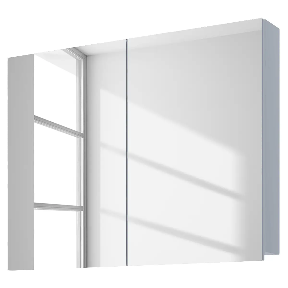 Spiegelschrank VCB 1 60cm Weiß/Weiß | Weiß