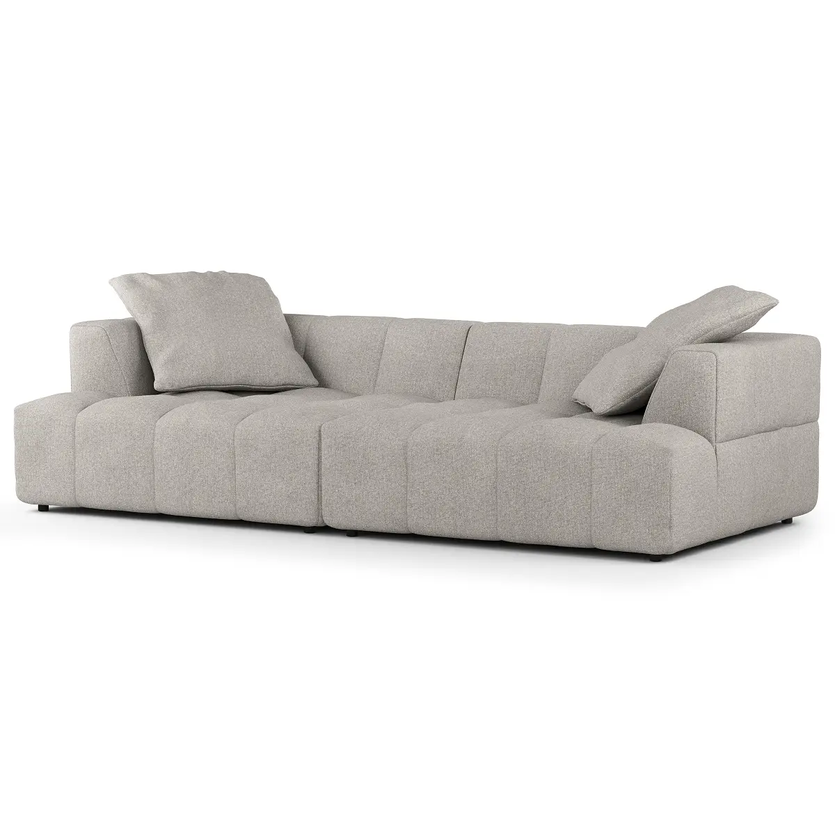 Bigsofa Grau Bouclé Stoff Coletta | Grau