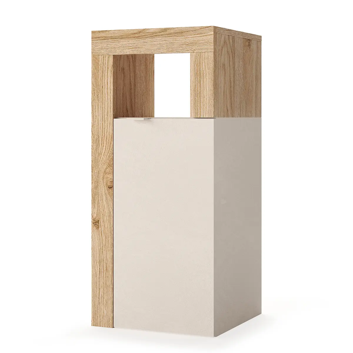 Unterschrank Hamburg mit Tür 35cm Beige/Kaschmir/Eiche Hell